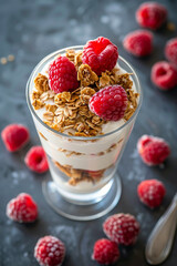 Parfait Glass with Yogurt and Granola