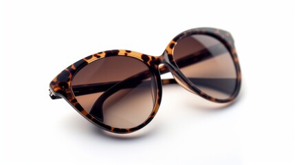 Fashionable women sunglasses are isolated on a white background