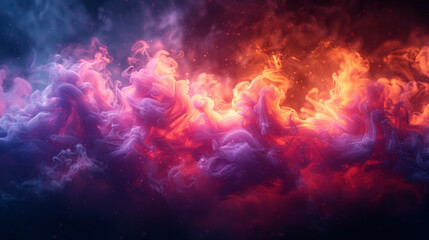 Obraz premium colorful smoke on dark background