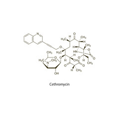 Leukotriene B4 skeletal structure diagram.Leukotriene compound molecule scientific illustration on yellow background.