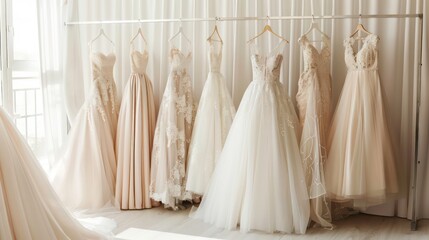 Wedding Dresses and Accessories to Bridal Shops. Generative AI