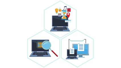 The Digital Triad: Content Creation, Search, and Management in the Tech Era