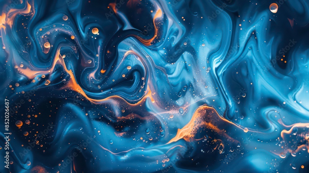 Aufkleber vibrant liquid swirls. a mesmerizing abstract image capturing the dynamic flow of vibrant liquid swi