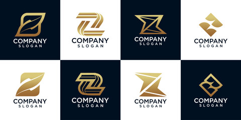 collection of initial letter z abstract logo design vector