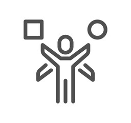 Brainstorming related icon outline and linear vector.
