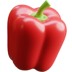 PNG 3D Bell Pepper icon isolated on a white background