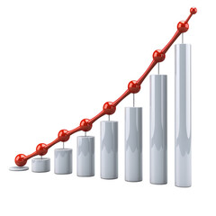 Single Graph Chart on White Background