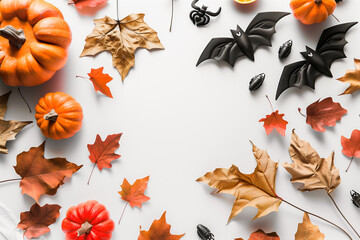 Fototapeta premium Conceptual still life of autumn and Halloween