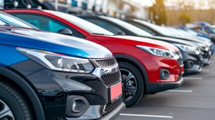 Cars is displayed at a dealership