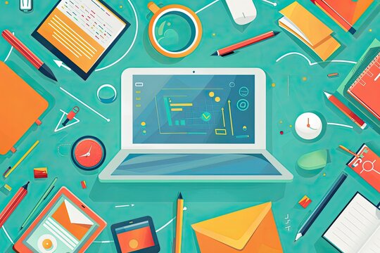 Programming concept illustration and Online education platform concept