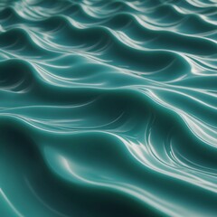 Obraz premium Jade Ripples in Teal Abstract 3D Wave Design