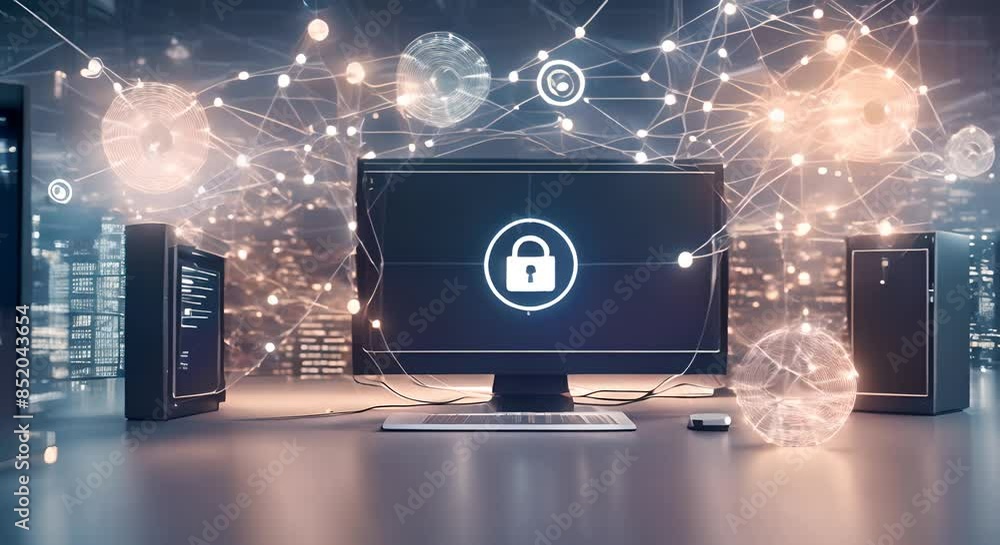 Aufkleber ensuring secure data exchange among iot devices using blockchain technology concept iot security dat