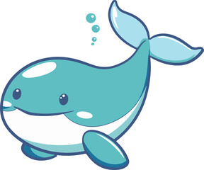 Obraz premium whale cartoon