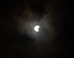 Cloudy Partial Eclipse 
