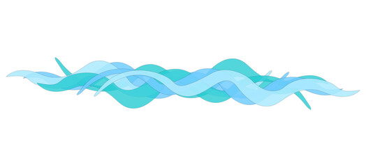 An abstract vector illustration of blue water waves, perfect for summer and beach-themed designs. Ideal for seasonal graphics and backgrounds.