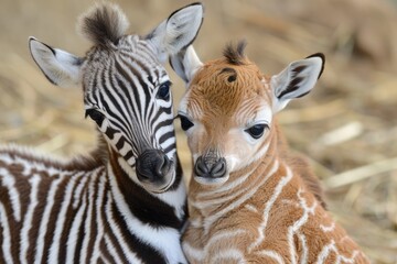 a group of stuffed animals sitting on top of a white rug, Endearing baby animals nursery