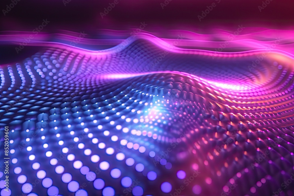 Leinwandbilder a computer screen with a colorful background, investigate particle-wave duality