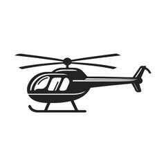 helicopter icon symbol vector illustration. helicopter front view vector design. Black silhouette of helicopter on white background.