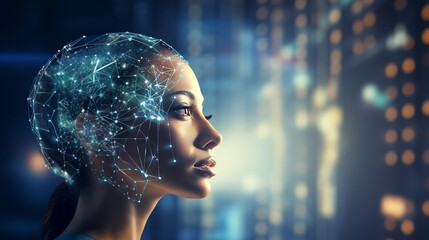 Futuristic imagery  ai and automation enhancing business efficiency and productivity