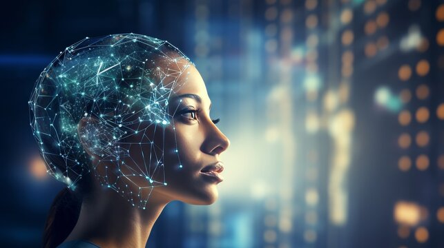 Futuristic imagery  ai and automation enhancing business efficiency and productivity