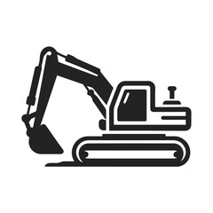 Excavator icon. Simple illustration of  submarine vector icon for web design isolated on white background