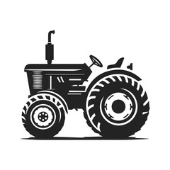 Farming tractor icon logo. Agriculture and farmer concept. Isolated vector illustration