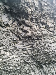 Exciting rock formations in basalt rock from Iceland.