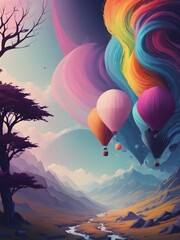 Obraz premium hot air balloons