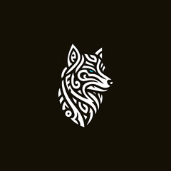 Wolf design vector template