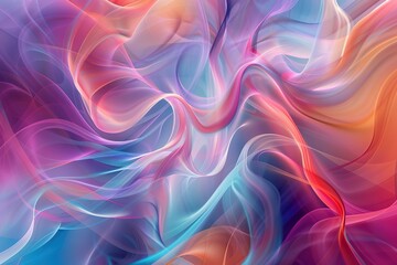 Obraz premium A colorful swirl of pink, blue, and orange