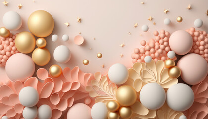 Holiday background with balloons. Generative AI