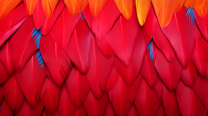 Scarlet Macaw Feathers, Abstract Image Pattern Background Texture, For Wallpaper, Background, Cell Phone Cover and Screen, Smartphone, Computer, Laptop, Format 9:16 and 16:9 - PNG
