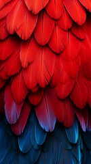 Fototapeta premium Scarlet Macaw Feathers, Abstract Image Pattern Background Texture, For Wallpaper, Background, Cell Phone Cover and Screen, Smartphone, Computer, Laptop, Format 9:16 and 16:9 - PNG