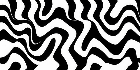 black and white illustration of a funky repeating sign wave