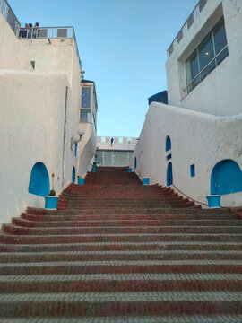Montazah Hotel Seraidi at sun set. Annaba Algeria in mountain of Idough seraidi