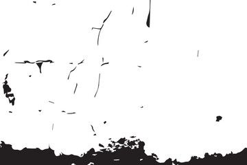 Grunge black and white pattern Monochrome particles abstract texture Background of cracks scuffs chips stains ink spots lines Overlay monochrome black and white vector illustration background texture