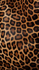 Fototapeta premium Leather Skin Leopard Jaguar, Texture Background Pattern of Abstract Image, For Wallpaper, Background, Cover and Screen of Cell Phone, Smartphone, Computer, Laptop, Format 9:16 and 16:9 - PNG