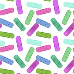 Medicine tape seamless pattern for wrapping paper and fabrics and linens