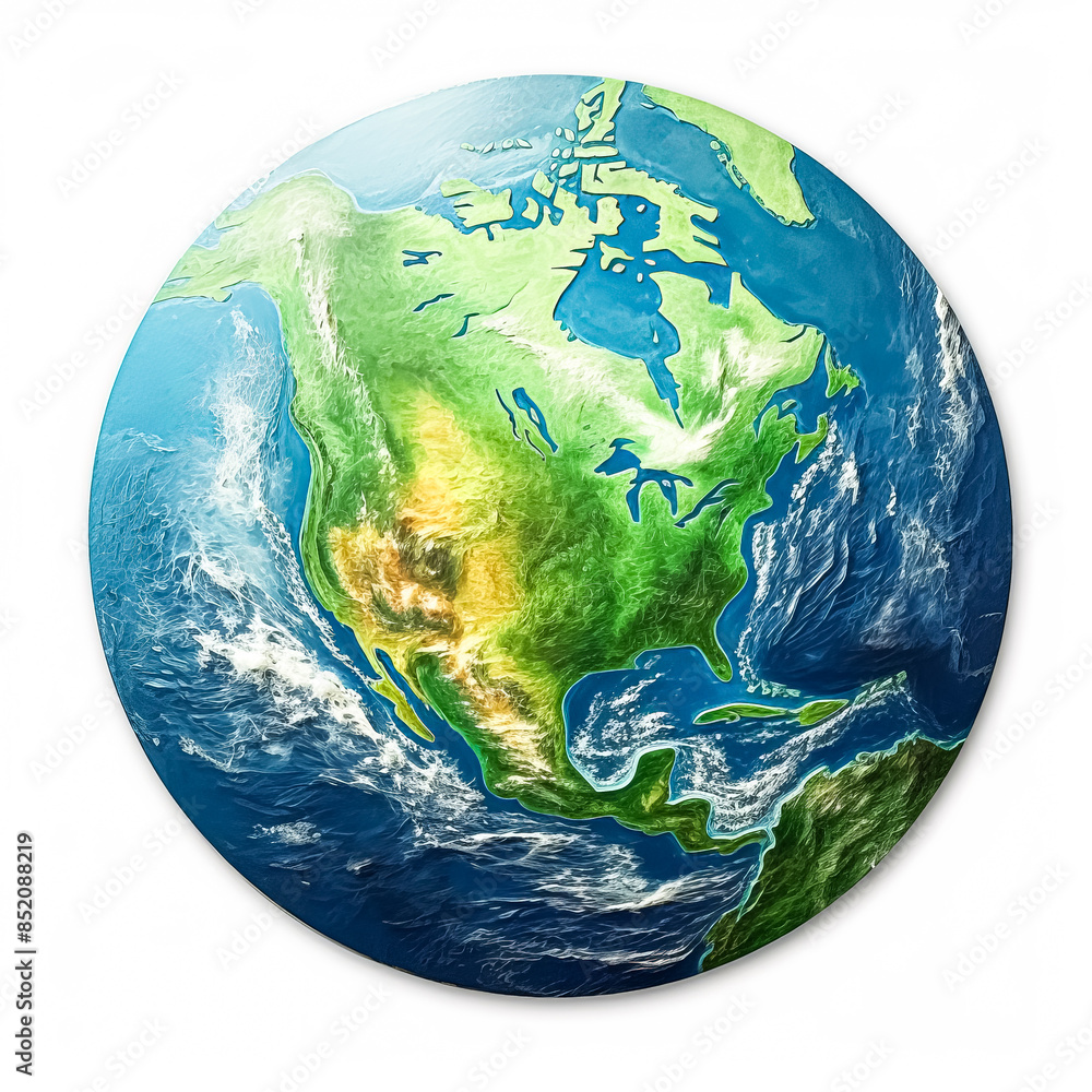 Wall mural a globe of the earth with the united states and canada on it