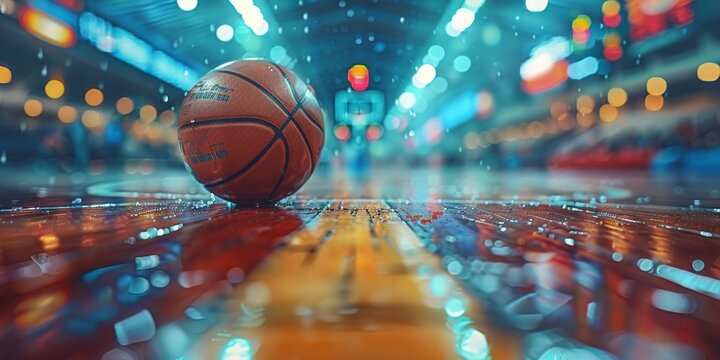 blured background of basketball competition