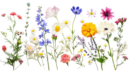 Flowers on a transparent background