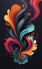 Fototapeta premium abstract background with swirls 