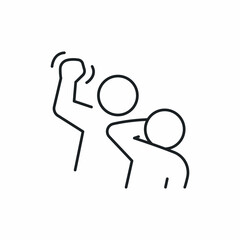 violence aggression fear beat icon