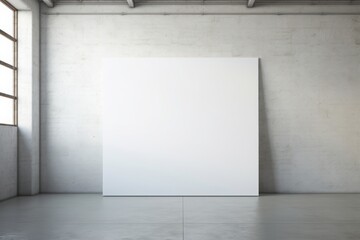 Clean and crisp plain poster on top of a pealing wall