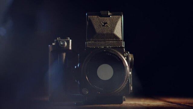 Film camera on a table