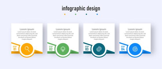 Element design presentation business infographic template with 4 options	