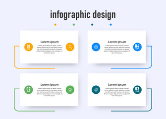 Modern design presentation business infographic template with 4 options	