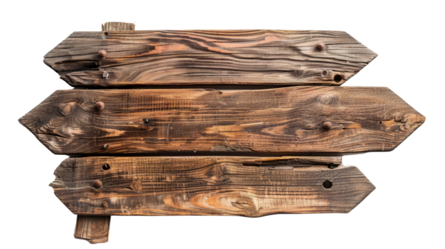Wooden board on a transparent background