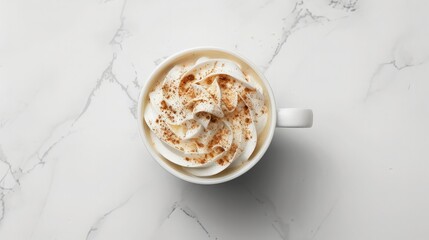 Cappuccino with Whipped Cream and Cinnamon
