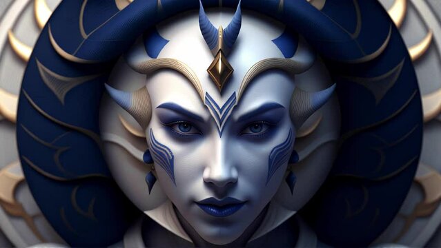 3d animation of an alien warrior from movie and game.  Seamless loop of an extraterrestrial mutant being.